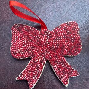 Red Sequin Bow Ornament